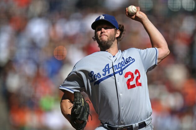 SAN FRANCISCO, CA - OCTOBER 1:  Clayton Kershaw #22 of the Los Angeles Dodgers pitches against the San Francisco Giants during the game at AT&T Park on Saturday, October 1, 2016 in San Francisco, California. (Photo by Brad Mangin/MLB Photos via Getty Images)
