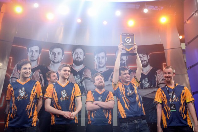 Sep 30, 2016; Atlanta, GA, USA; The Misfits win the Overwatch Open during the Overwatch Open Grand Finals at Turner Studios. Mandatory Credit: John Nowak/Turner Sports via USA TODAY Sports