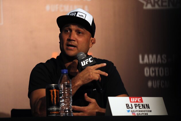 MANILA, PHILIPPINES - AUGUST 17: B.J 'the Prodigy' Penn of Hawaii USA speaks during the UFC Fight Night Manila On-Sale Press Conference at Conrad Manila on August 17, 2016 in Manila, Philippines. (Photo by Jeoffrey Maitem/Zuffa LLC/Zuffa LLC)]