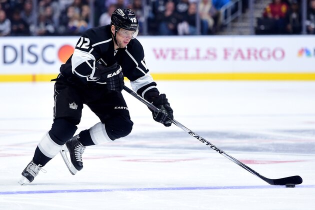 LOS ANGELES, CA - JANUARY 27:  Marian Gaborik #12 of the Los Angeles Kings rushes the puck against the Colorado Avalanche at Staples Center on January 27, 2016 in Los Angeles, California.  (Photo by Harry How/Getty Images)