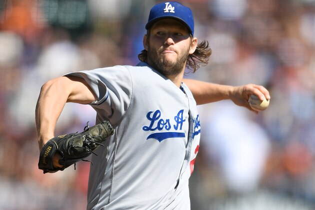 SAN FRANCISCO, CA - OCTOBER 01: Clayton Kershaw SAN FRANCISCO, CA - OCTOBER 01: Clayton Kershaw