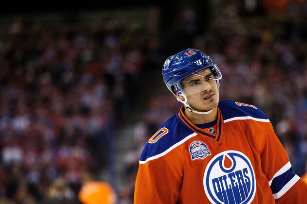 EDMONTON, AB - APRIL 6: Nail Yakupov #10 of the Edmonton Oilers skates against the Vancouver Canucks on April 6, 2016 at Rexall Place in Edmonton, Alberta, Canada. The game was the final game the Oilers played at Rexall Place before moving to Rogers Place next season. (Photo by Codie McLachlan/Getty Images) EDMONTON, AB - APRIL 6: Nail Yakupov #10 of the Edmonton Oilers skates against the Vancouver Canucks on April 6, 2016 at Rexall Place in Edmonton, Alberta, Canada. The game was the final game the Oilers played at Rexall Place before moving to Rogers Place next season. (Photo by Codie McLachlan/Getty Images)