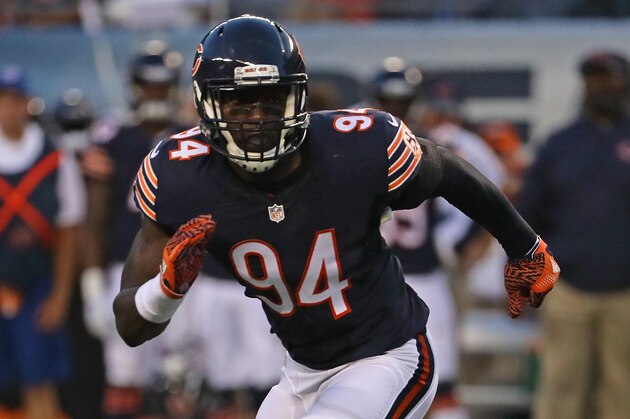 CHICAGO, IL - AUGUST 11: Leonard Floyd #94 of the Chicago Bears rushes against the Denver Broncos at Soldier Field on August 11, 2016 in Chicago, Illinois.  (Photo by Jonathan Daniel/Getty Images)