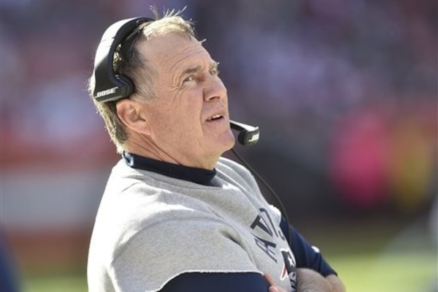 New England Patriots head coach Bill Belichick watches from the sidelines late in the second half of an NFL football game against the Cleveland Browns Sunday, Oct. 9, 2016, in Cleveland. (AP Photo/David Richard)