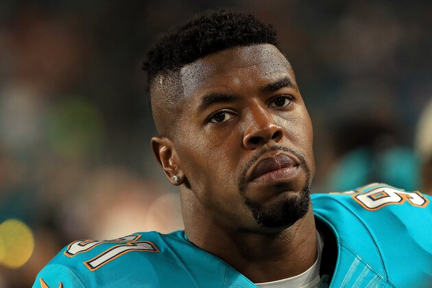 MIAMI GARDENS, FL - SEPTEMBER 01:  Cameron Wake #91 of the Miami Dolphins looks on during a preseason game against the Tennessee Titans at Hard Rock Stadium on September 1, 2016 in Miami Gardens, Florida.  (Photo by Mike Ehrmann/Getty Images)
