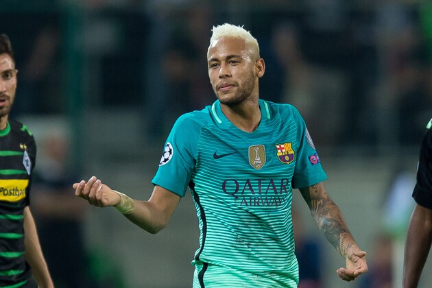 Moenchengladbach, Germany 28.09.2016, UEFA Champions League - 2016/17 Season, Group C - Matchday 2, Borussia Moenchengladbach - FC Barcelona,  Neymar (Barcelona)  (Photo by TF-Images/Getty Images)