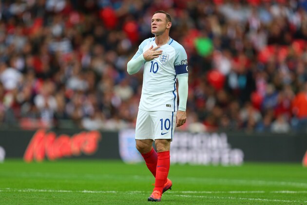 LONDON, ENGLAND - OCTOBER 08: A dejected looking Wayne Rooney of England during the FIFA 2018 World Cup Qualifier between England and Malta at Wembley Stadium on October 8, 2016 in London, England. (Photo by Catherine Ivill - AMA/Getty Images)
