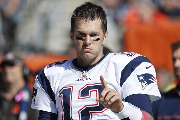 CLEVELAND, OH - OCTOBER 09: Tom Brady #12 of the New England Patriots looks on during the game against the Cleveland Browns at FirstEnergy Stadium on October 9, 2016 in Cleveland, Ohio. The Patriots defeated the Browns 33-13. (Photo by Joe Robbins/Getty Images)