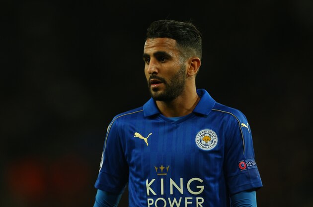 LEICESTER, ENGLAND - SEPTEMBER 27: Riyad Mahrez of Leicester City during the UEFA Champions League match between Leicester City FC and FC Porto at The King Power Stadium on September 27, 2016 in Leicester, England. (Photo by Catherine Ivill - AMA/Getty Images)