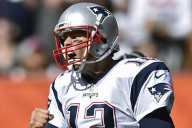 New England Patriots quarterback Tom Brady celebrates a touchdown in the first half of an NFL football game against the Cleveland Browns, Sunday, Oct. 9, 2016, in Cleveland. (AP Photo/David Richard)