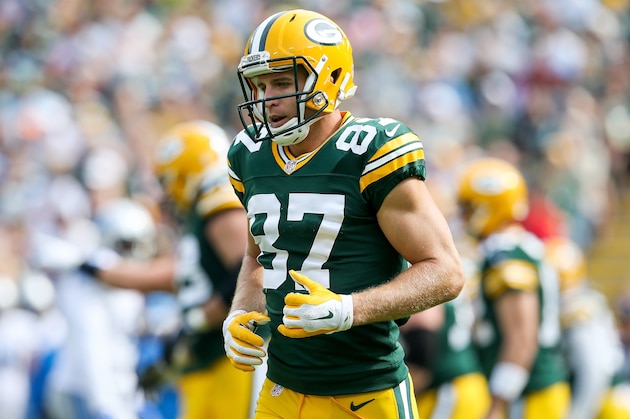 GREEN BAY, WI - SEPTEMBER 25:  Jordy Nelson #87 of the Green Bay Packers plays wide receiver in the first quarter against the Detroit Lions at Lambeau Field on September 25, 2016 in Green Bay, Wisconsin. (Photo by Dylan Buell/Getty Images)