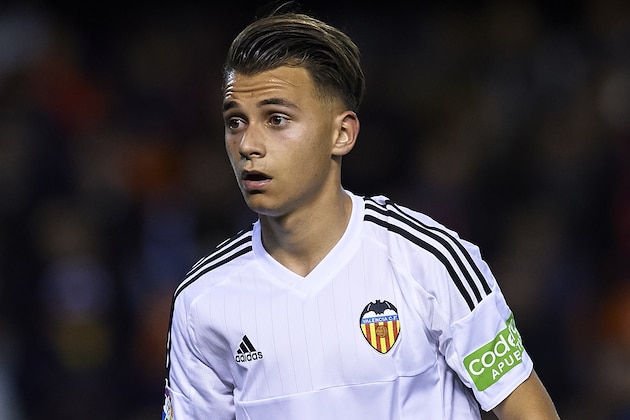 VALENCIA, SPAIN - FEBRUARY 10: Fran Villalba of Valencia looks on during the Copa del Rey Semi Final, second leg match between Valencia CF and FC Barcelona at Estadio Mestalla on February 10, 2016 in Valencia, Spain. (Photo by Manuel Queimadelos Alonso/Getty Images)