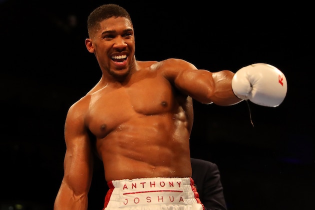 LONDON, ENGLAND - JUNE 25:  Anthony Joshua of Great Britain celebrates after defeating Dominic Breazeale of The USA during their IBF World Heavyweight Championship bout at The O2 Arena on June 25, 2016 in London, England.  (Photo by Richard Heathcote/Getty Images)
