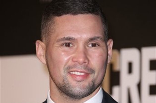 Tony Bellew poses for photographers upon arrival at the premiere of the film 'Creed' in London, Tuesday, Jan. 12, 2016. (Photo by Joel Ryan/Invision/AP)