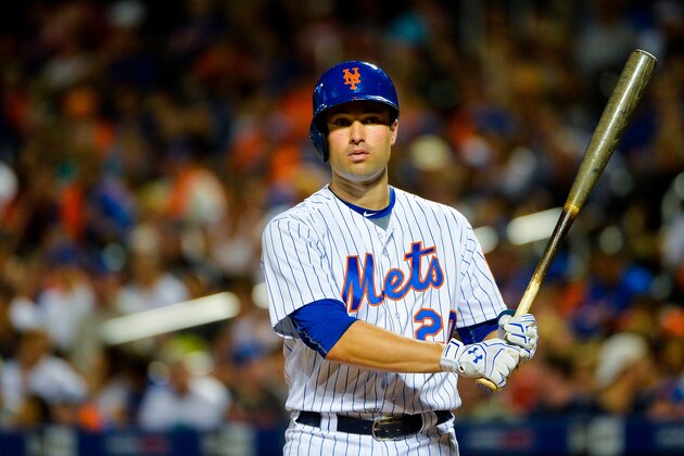 NEW YORK, NY - AUGUST 12: Neil Walker #20 of the New York Mets looks on during a game at Citi Field on August 12, 2016 in the Queens borough of New York City.  (Photo by Alex Goodlett/Getty Images)
