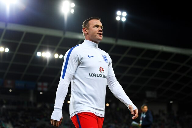 LJUBLJANA, SLOVENIA - OCTOBER 11:  Wayne Rooney of England walks on the pitch during the warm-up before the FIFA 2018 World Cup Qualifier Group F match between Slovenia and England at Stadion Stozice on October 11, 2016 in Ljubljana, Slovenia.  (Photo by Laurence Griffiths/Getty Images)