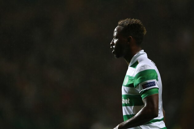 GLASGOW, SCOTLAND - SEPTEMBER 28: Moussa Dembele of Celtic during the UEFA Champions League match between Celtic and Manchester City at Celtic Park on September 28, 2016 in Glasgow, Scotland. (Photo by Matthew Ashton - AMA/Getty Images)
