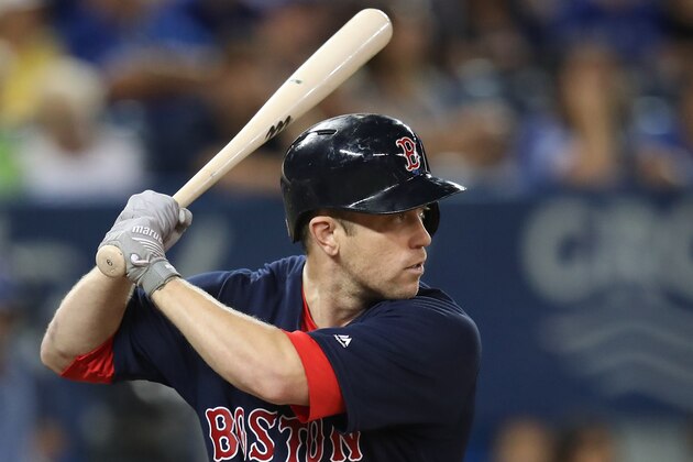 TORONTO, CANADA - SEPTEMBER 9: Aaron Hill #18 of the Boston Red Sox bats in the ninth inning during MLB game action against the Toronto Blue Jays on September 9, 2016 at Rogers Centre in Toronto, Ontario, Canada. (Photo by Tom Szczerbowski/Getty Images)
