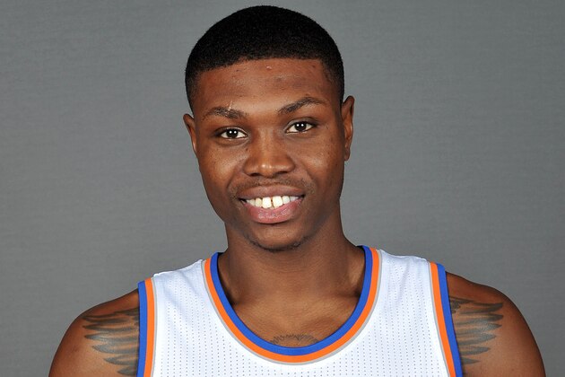 Sep 28, 2015; Greenburgh, NY, USA; New York Knicks forward Cleanthony Early (11) during media day at NY Knicks practice facility. Mandatory Credit: William Hauser-USA TODAY Sports