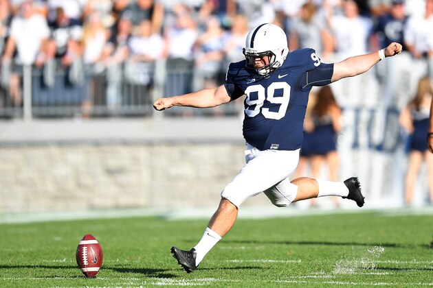STATE COLLEGE, PA - SEPTEMBER 3:  Joey Julius #99 of the Penn State Nittany Lions in action during the game against the Kent State Golden Flashes at Beaver Stadium on September 3, 2016 in State College, Pennsylvania.  (Photo by Joe Sargent/Getty Images) *** Local Caption ***