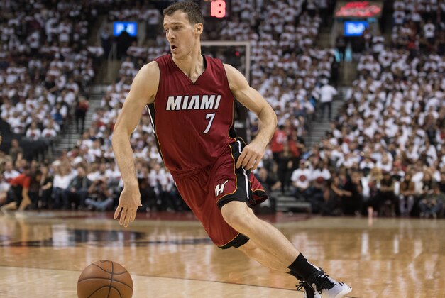 May 15, 2016; Toronto, Ontario, CAN; Miami Heat guard Goran Dragic (7) drives to the basket during the second quarter in game seven of the second round of the NBA Playoffs against the Toronto Raptors at Air Canada Centre. The Toronto Raptors won 116-89. Mandatory Credit: Nick Turchiaro-USA TODAY Sports
