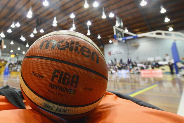 CHRISTCHURCH, NEW ZEALAND - AUGUST 05:  A ball lies close to the court during the international basketball match between the New Zealand Tall Ferns and Japan on August 5, 2015 at Cowles Stadium in Christchurch, New Zealand.  (Photo by KAI SCHWOERER#Unified ED/Getty Images)
