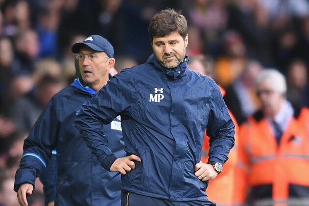 WEST BROMWICH, ENGLAND - OCTOBER 15: Mauricio Pochettino, Manager of Tottenham Hotspur reacts during the Premier League match between West Bromwich Albion and Tottenham Hotspur at The Hawthorns on October 15, 2016 in West Bromwich, England.  (Photo by Michael Regan/Getty Images)