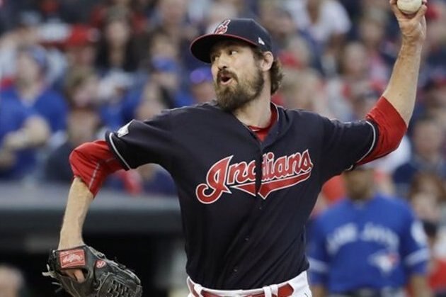 Cleveland Indians relief pitcher Andrew Miller throws against the Toronto Blue Jays during the seventh inning in Game 2 of baseball's American League Championship Series in Cleveland, Saturday, Oct. 15, 2016. (AP Photo/Matt Slocum) Cleveland Indians relief pitcher Andrew Miller throws against the Toronto Blue Jays during the seventh inning in Game 2 of baseball's American League Championship Series in Cleveland, Saturday, Oct. 15, 2016. (AP Photo/Matt Slocum)