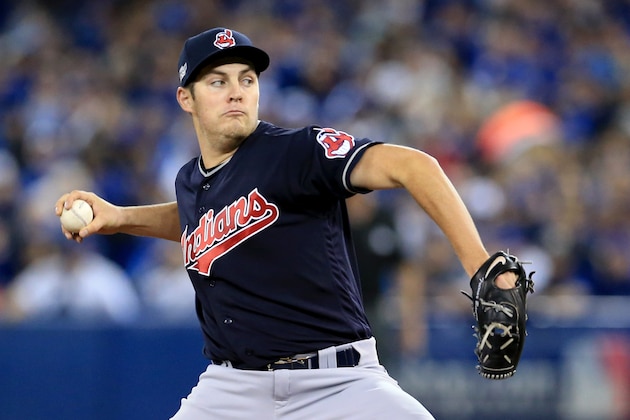 TORONTO, ON - OCTOBER 17:  Trevor Bauer #47 of the Cleveland Indians throws a pitch in the first inning against the Toronto Blue Jays during game three of the American League Championship Series at Rogers Centre on October 17, 2016 in Toronto, Canada.  (Photo by Vaughn Ridley/Getty Images)
