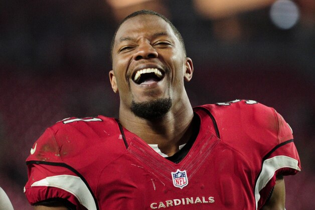 Oct 17, 2016; Glendale, AZ, USA;  Arizona Cardinals running back David Johnson (31) reacts after beating the New York Jets 28-3 at University of Phoenix Stadium. Mandatory Credit: Matt Kartozian-USA TODAY Sports