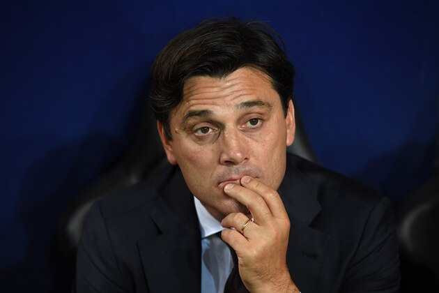 GENOA, ITALY - SEPTEMBER 16:  AC Milan head coach Vincenzo Montella looks on during the Serie A match between UC Sampdoria and AC Milan at Stadio Luigi Ferraris on September 16, 2016 in Genoa, Italy.  (Photo by Valerio Pennicino/Getty Images)