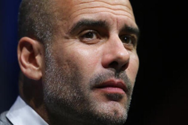 Manchester City's coach Pep Guardiola attends a press conference at the Camp Nou stadium in Barcelona, Spain, Tuesday, Oct. 18, 2016. FC Barcelona will play against Manchester City in a Champions League Group C soccer match on Wednesday. (AP Photo/Manu Fernandez)
