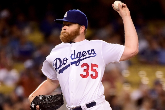 LOS ANGELES, CA - SEPTEMBER 22:  Brett Anderson #35 of the Los Angeles Dodgers pitches to the Colorado Rockies during the second inning at Dodger Stadium on September 22, 2016 in Los Angeles, California.  (Photo by Harry How/Getty Images)