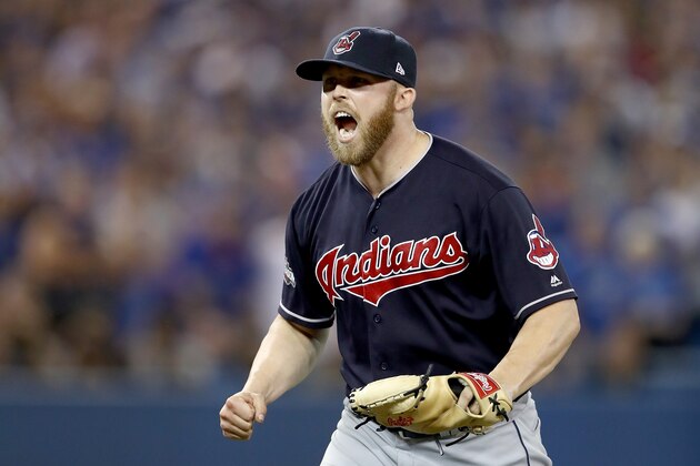 TORONTO, ON - OCTOBER 19: Cody Allen #37 of the Cleveland Indians celebrates after defeating the Toronto Blue Jays with a score of 3 to 0 in game five of the American League Championship Series at Rogers Centre on October 19, 2016 in Toronto, Canada. (Photo by Elsa/Getty Images) TORONTO, ON - OCTOBER 19: Cody Allen #37 of the Cleveland Indians celebrates after defeating the Toronto Blue Jays with a score of 3 to 0 in game five of the American League Championship Series at Rogers Centre on October 19, 2016 in Toronto, Canada. (Photo by Elsa/Getty Images)