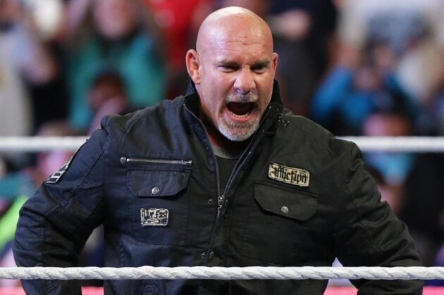 Goldberg during his return on Raw.
