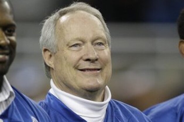Former Detroit Lions wide receiver Gail Cogdill smiles during a half time ceremony naming the teams 75th season all-time team during an NFL football in Detroit, Sunday, Nov. 9, 2008. (AP Photo/Paul Sancya)