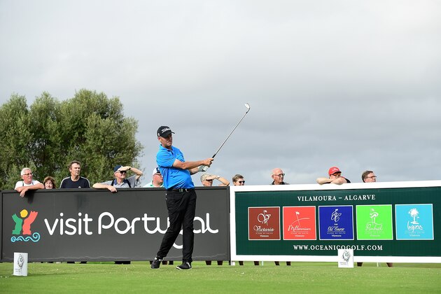 VILAMOURA, PORTUGAL - OCTOBER 22:  Anders Hansen of Denmark tees off during day three of the Portugal Masters at Victoria Clube de Golfe on October 22, 2016 in Vilamoura, Portugal.  (Photo by Stuart Franklin/Getty Images)