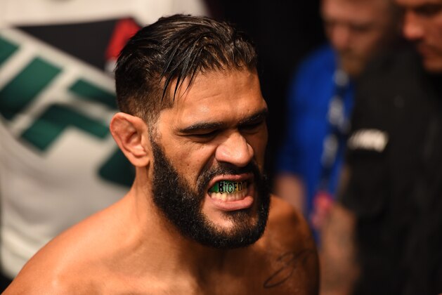 ROTTERDAM, NETHERLANDS - MAY 08:  Antonio Silva prepares to enter the Octagon before facing Stefan Struve in their heavyweight bout during the UFC Fight Night event at Ahoy Rotterdam on May 8, 2016 in Rotterdam, Netherlands. (Photo by Josh Hedges/Zuffa LLC/Zuffa LLC via Getty Images)