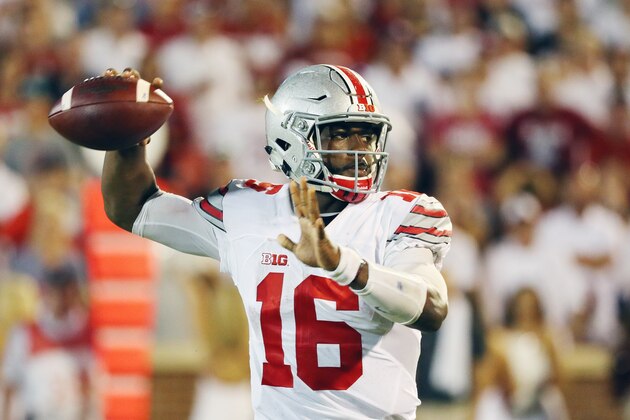 NORMAN, OK - SEPTEMBER 17:  J.T. Barrett