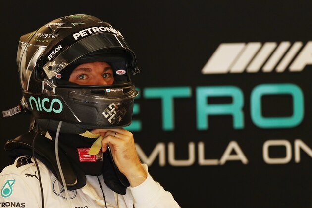 AUSTIN, TX - OCTOBER 21: Nico Rosberg of Germany and Mercedes GP gets ready in the garage during practice for the United States Formula One Grand Prix at Circuit of The Americas on October 21, 2016 in Austin, United States.  (Photo by Lars Baron/Getty Images)