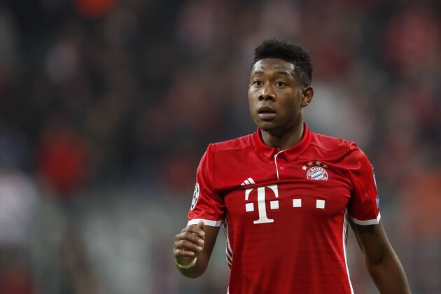 David Alaba of Bayern Munichduring the Champions League group D match between FC Bayern Munich and PSV on October 19, 2016 at the Allianz Arena in Munich, Germany(Photo by VI Images via Getty Images)