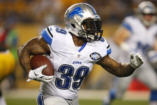 PITTSBURGH, PA - AUGUST 12:  Stevan Ridley #39 of the Detroit Lions in action during the game against the Pittsburgh Steelers on August 12, 2016 at Heinz Field in Pittsburgh, Pennsylvania.  (Photo by Justin K. Aller/Getty Images)