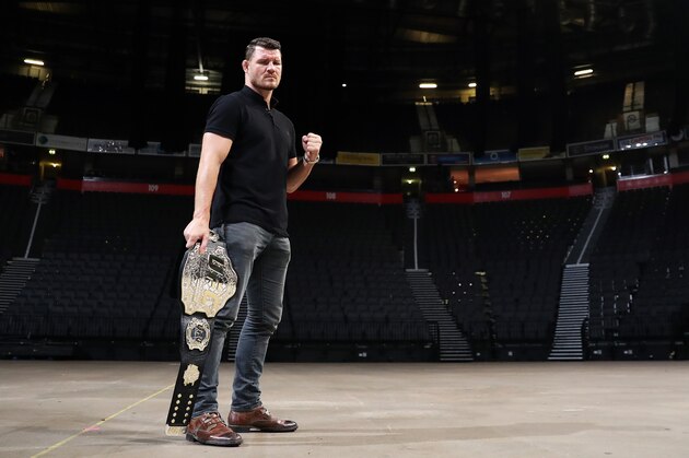MANCHESTER, ENGLAND - AUGUST 26: Michael Bisping poses for a photograph ahead of UFC 204 on August 26, 2016 in Manchester, England. (Photo by Chris Brunskill/Zuffa LLC)