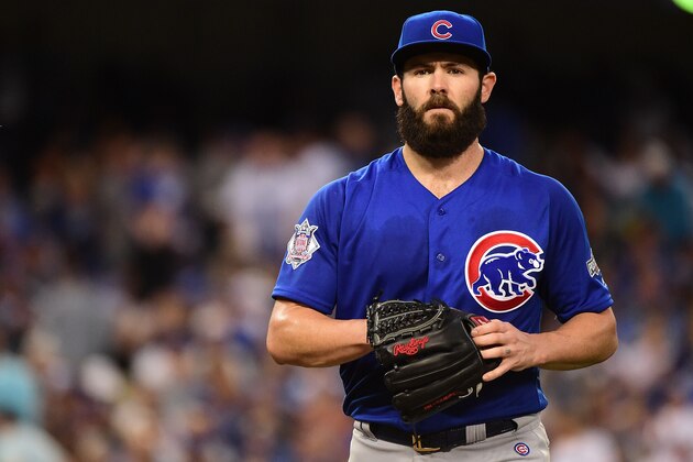 LOS ANGELES, CA - OCTOBER 18:  Jake Arrieta