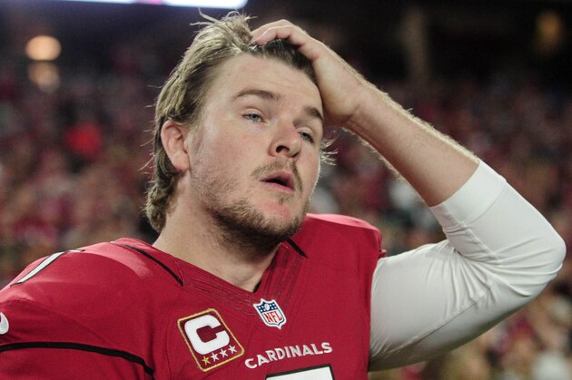 Oct 23, 2016; Glendale, AZ, USA; Arizona Cardinals kicker Chandler Catanzaro (7) looks on after missing a field goal in overtime against the Seattle Seahawks at University of Phoenix Stadium. Mandatory Credit: Matt Kartozian-USA TODAY Sports