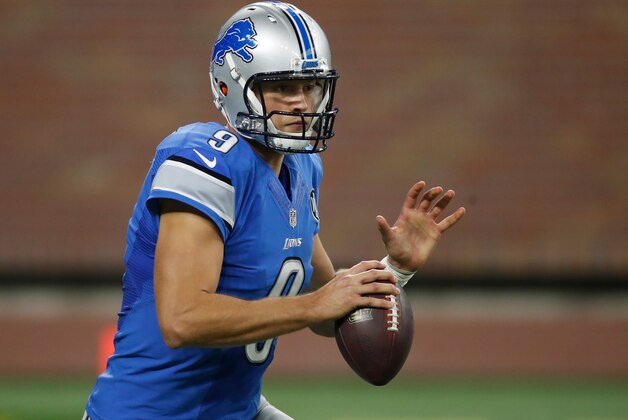DETROIT, MI - OCTOBER 23: Matthew Stafford #9 of the Detroit Lions looks for yards during a run while playing the Washington Redskins at Ford Field on October 23, 2016 in Detroit, Michigan Detroit won the game 20-17. (Photo by Gregory Shamus/Getty Images)