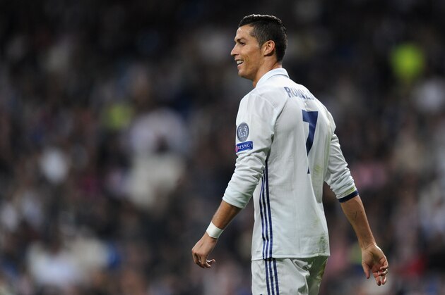 MADRID, SPAIN - OCTOBER 18: Cristiano Ronaldo of Real Madrid looks on during the UEFA Champions League Group F match between Real Madrid CF and Legia Warszawa at Bernabeu on October 18, 2016 in Madrid, Spain.  (Photo by Denis Doyle/Getty Images)