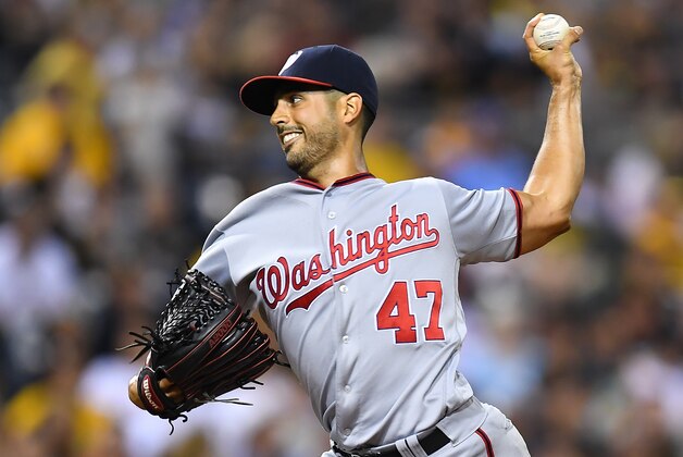 PITTSBURGH, PA - SEPTEMBER 23:  Gio Gonzalez #47 of the Washington Nationals in action during the game against the Pittsburgh Pirates on September 23, 2016 at PNC Park in Pittsburgh, Pennsylvania.  (Photo by Joe Sargent/Getty Images) *** Local Caption ***