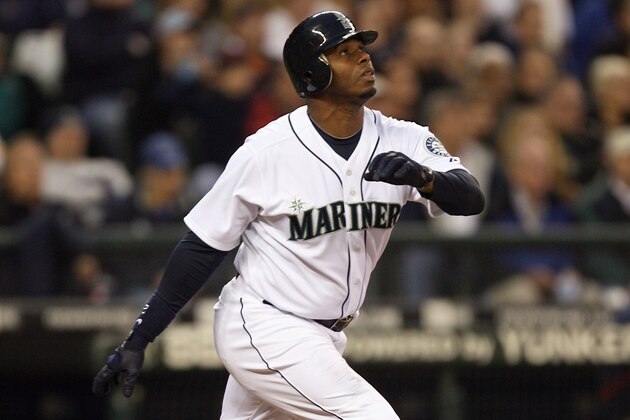 SEATTLE - APRIL 18:  Ken Griffey Jr. #24 of the Seattle Mariners bats against the Detroit Tigers during the game on April 18, 2009 at Safeco Field in Seattle, Washington. (Photo by Otto Greule Jr/Getty Images)