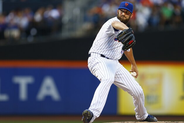 NEW YORK, NY - AUGUST 10: Pitcher Jon Niese #49 delivers a pitch against the Colorado Rockies on August 10, 2015 at Citi Field in the Flushing neighborhood of the Queens borough of New York City. (Photo by Rich Schultz/Getty Images)